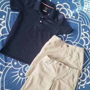 Kid's Boy's School Uniform Set: Top-8(M) Bottom-10